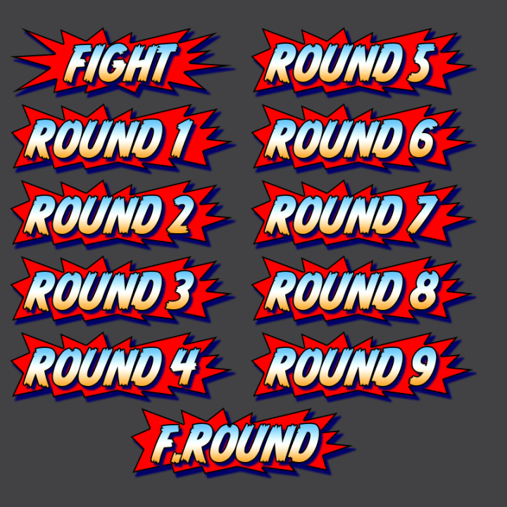 Super Street Fighter 2 Turbo HD Remix - Fight, Round 1-9, Final Round art. Software used: Adobe Photoshop.