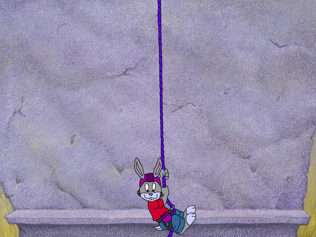 Reader Rabbit, Rock Climbing - pulled up animation, 12fps. Hand drawn, 2B pencil on 12 field animation paper, processed thru ToonBoom US Animation. 