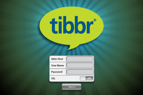 tibbr mobile - login concept